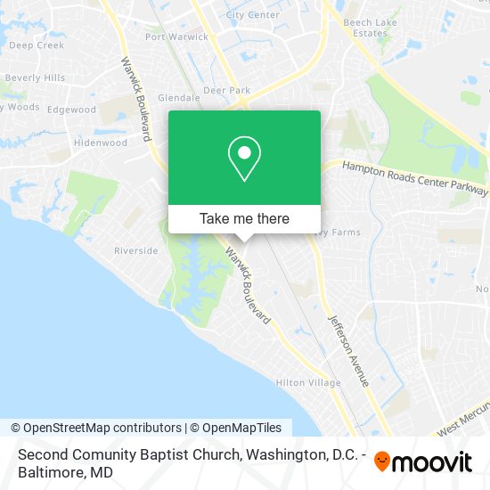 Second Comunity Baptist Church map