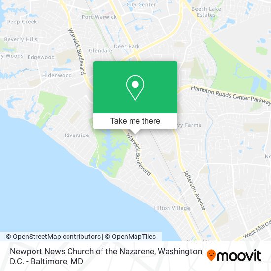 Mapa de Newport News Church of the Nazarene