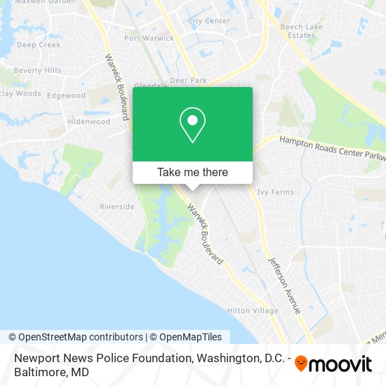 Newport News Police Foundation map