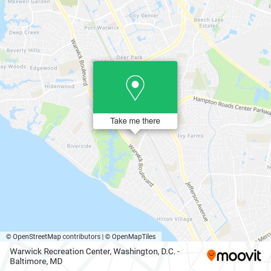 Warwick Recreation Center map