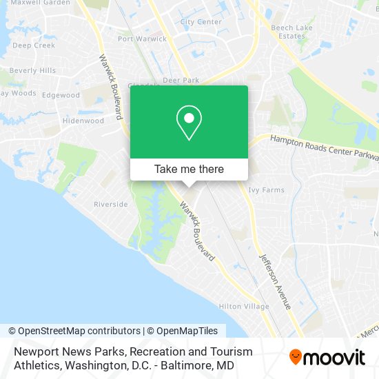 Newport News Parks, Recreation and Tourism Athletics map