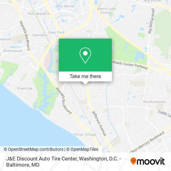 Mapa de J&E Discount Auto Tire Center