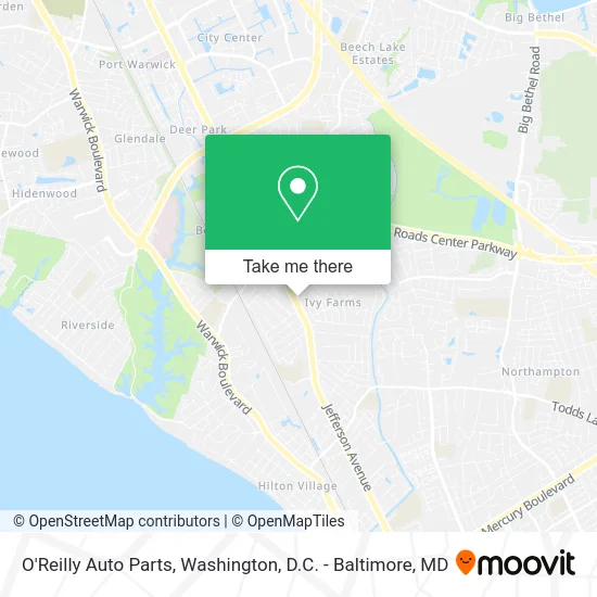 O'Reilly Auto Parts map