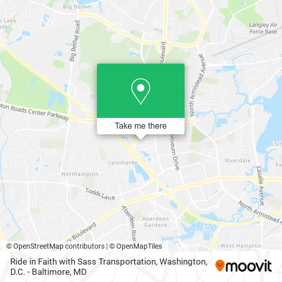 Ride in Faith with Sass Transportation map