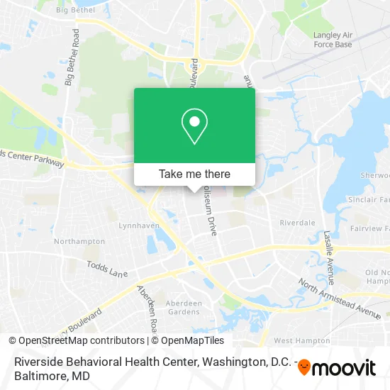 Riverside Behavioral Health Center map