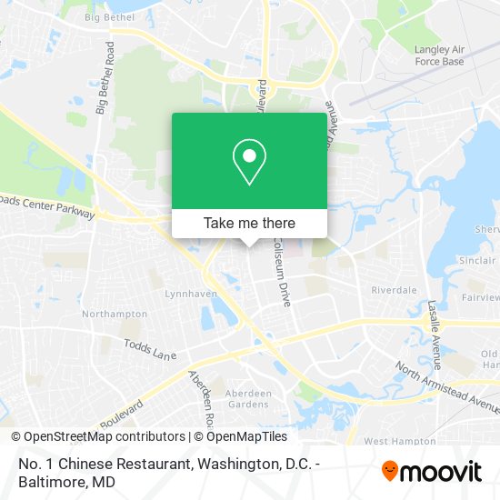 No. 1 Chinese Restaurant map