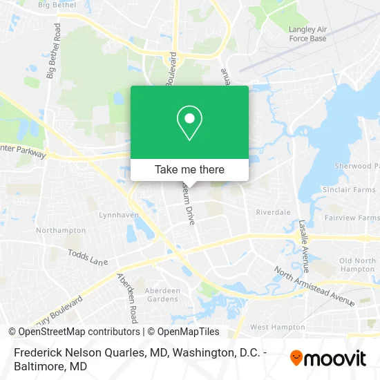 Frederick Nelson Quarles, MD map