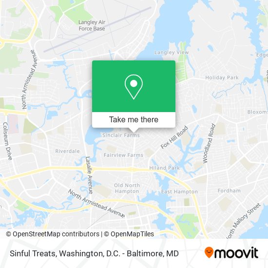 Sinful Treats map