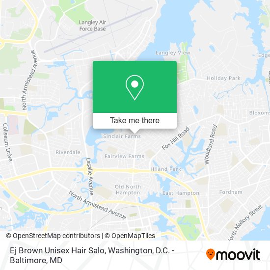 Ej Brown Unisex Hair Salo map