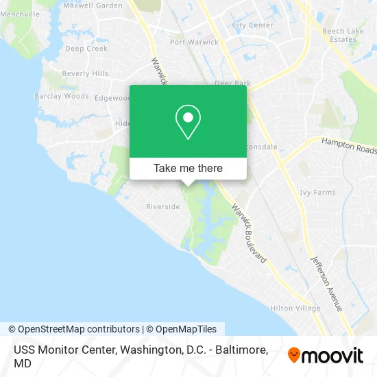 USS Monitor Center map