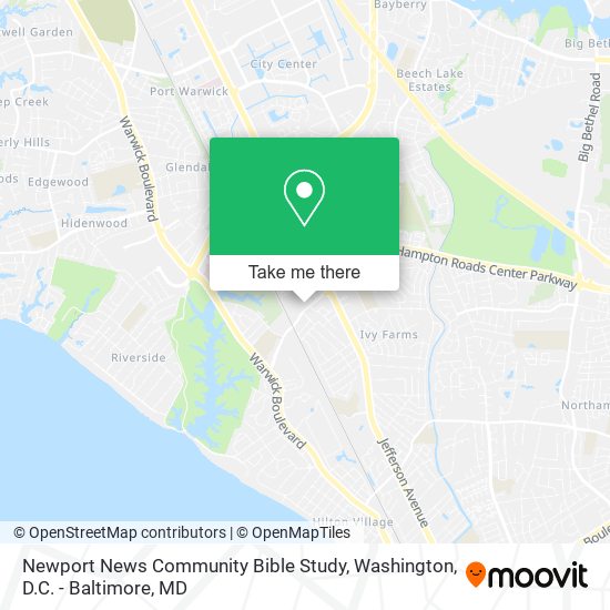 Newport News Community Bible Study map