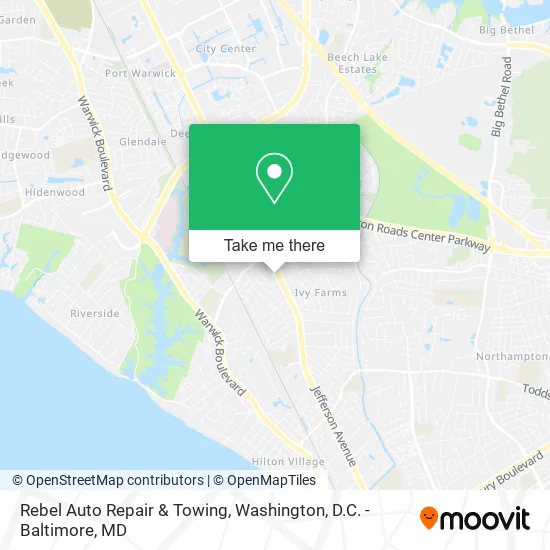 Rebel Auto Repair & Towing map