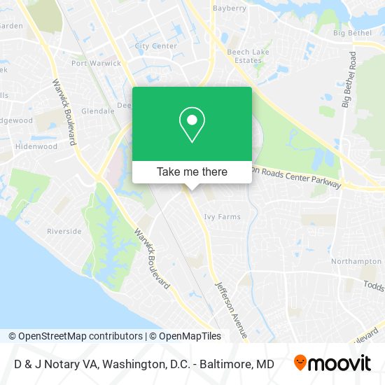 D & J Notary VA map
