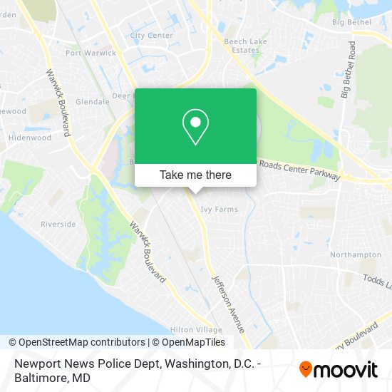 Newport News Police Dept map