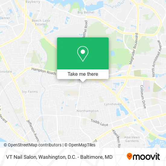 VT Nail Salon map