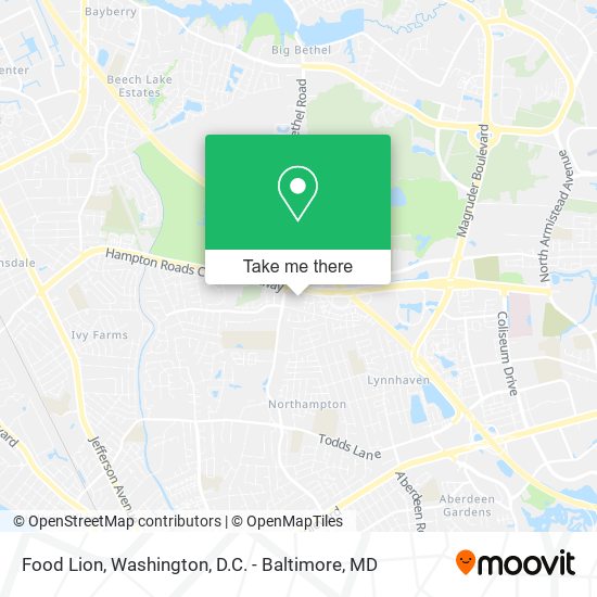 Food Lion map