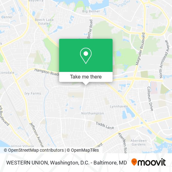 WESTERN UNION map