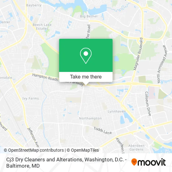 Cj3 Dry Cleaners and Alterations map
