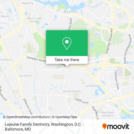 Mapa de Lejeune Family Dentistry