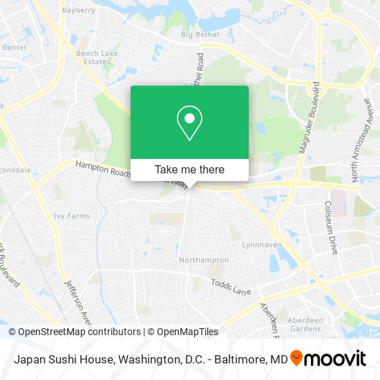 Japan Sushi House map