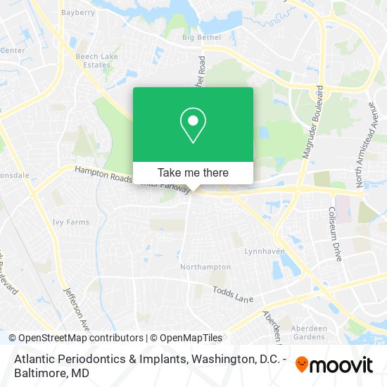 Atlantic Periodontics & Implants map