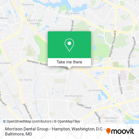 Morrison Dental Group - Hampton map