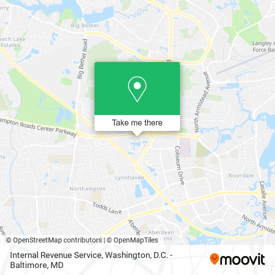 Mapa de Internal Revenue Service