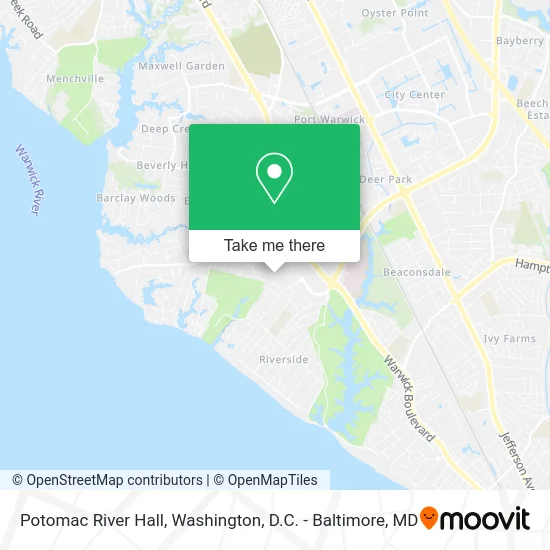 Potomac River Hall map