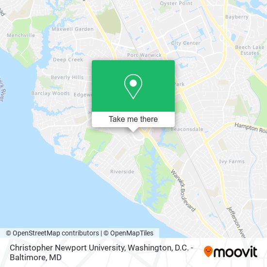 Christopher Newport University map