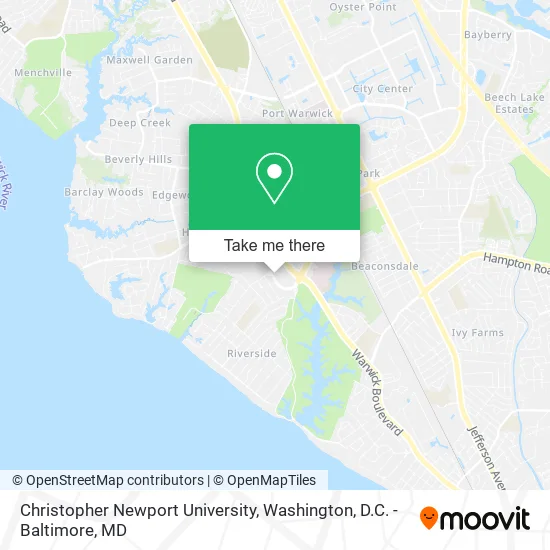 Christopher Newport University map