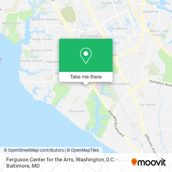 Mapa de Ferguson Center for the Arts