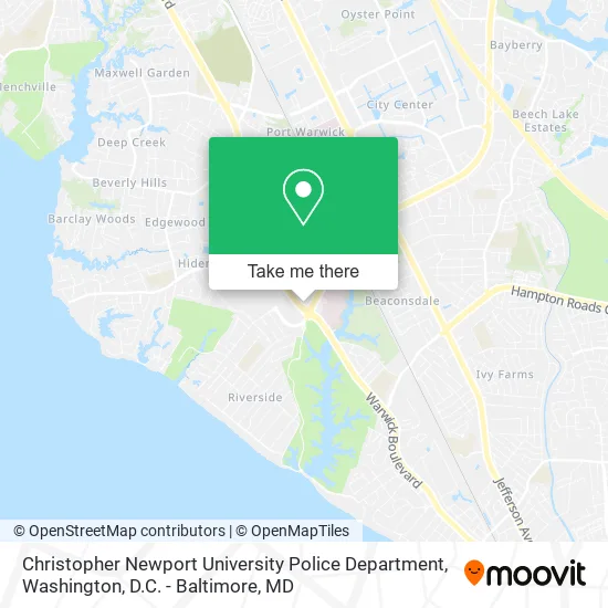 Christopher Newport University Police Department map