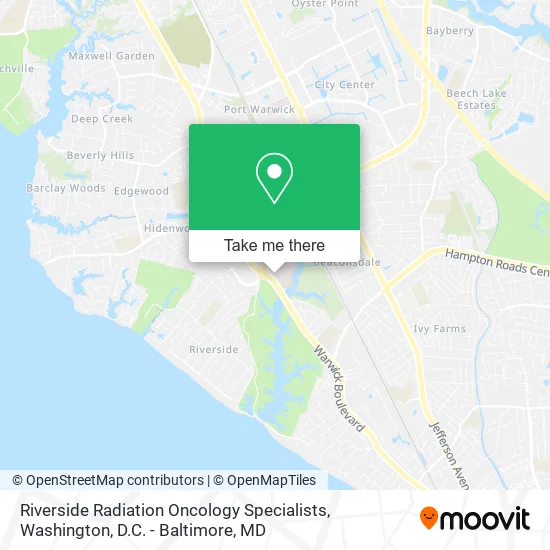 Riverside Radiation Oncology Specialists map