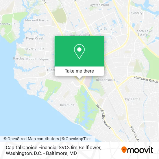 Capital Choice Financial SVC-Jim Bellflower map