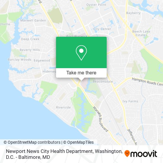 Mapa de Newport News City Health Department