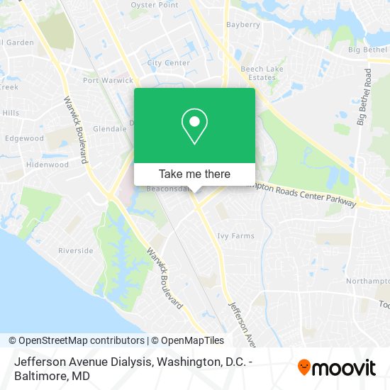 Mapa de Jefferson Avenue Dialysis
