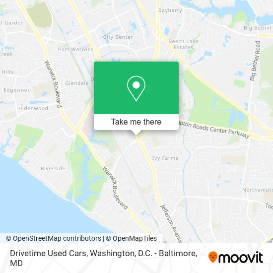 Drivetime Used Cars map