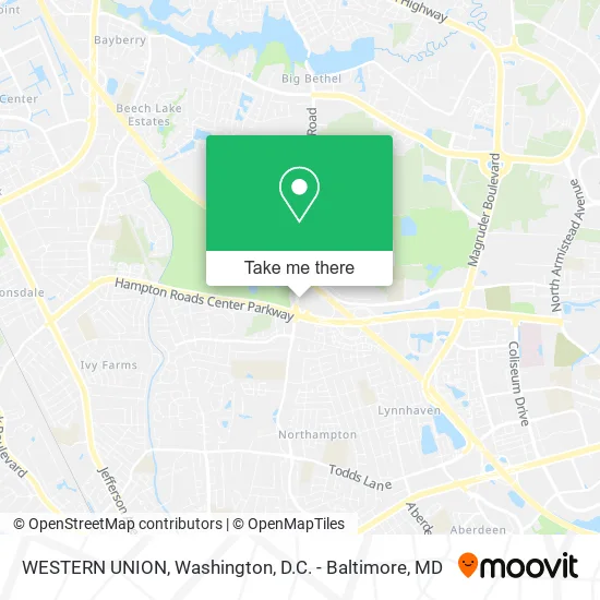 WESTERN UNION map