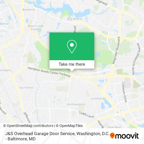 J&S Overhead Garage Door Service map