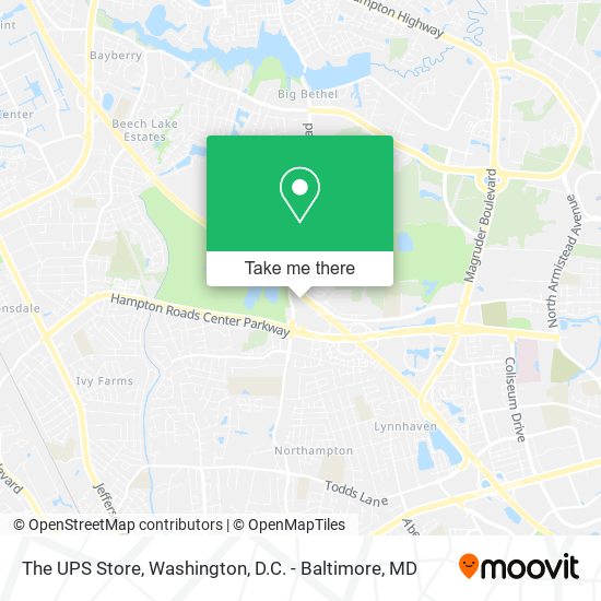 The UPS Store map