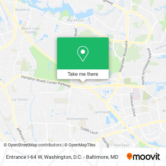 Mapa de Entrance I-64 W