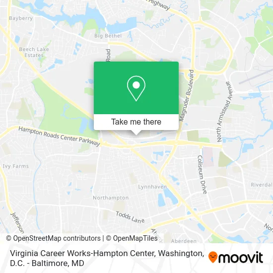 Virginia Career Works-Hampton Center map