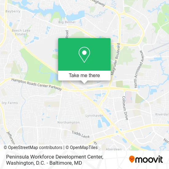 Peninsula Workforce Development Center map
