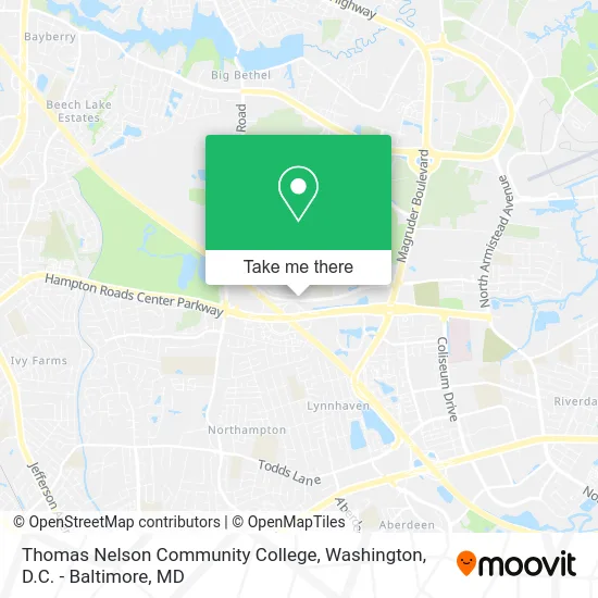 Thomas Nelson Community College map
