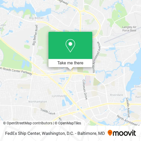 FedEx Ship Center map