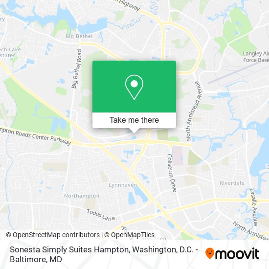 Sonesta Simply Suites Hampton map