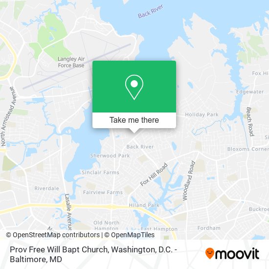 Prov Free Will Bapt Church map