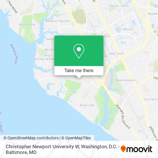 Christopher Newport University W map