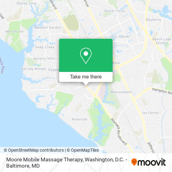 Mapa de Moore Mobile Massage Therapy