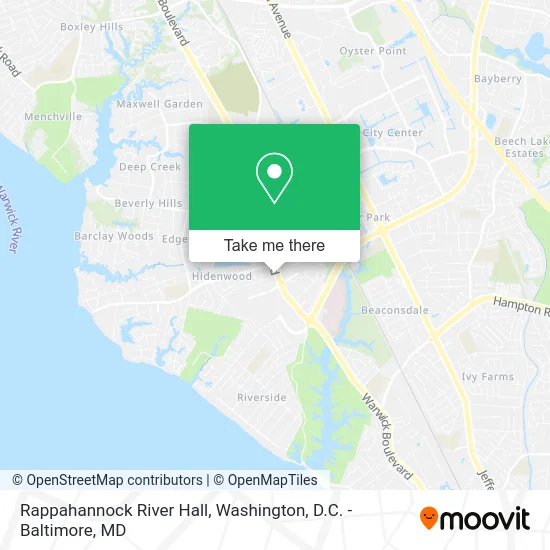 Rappahannock River Hall map